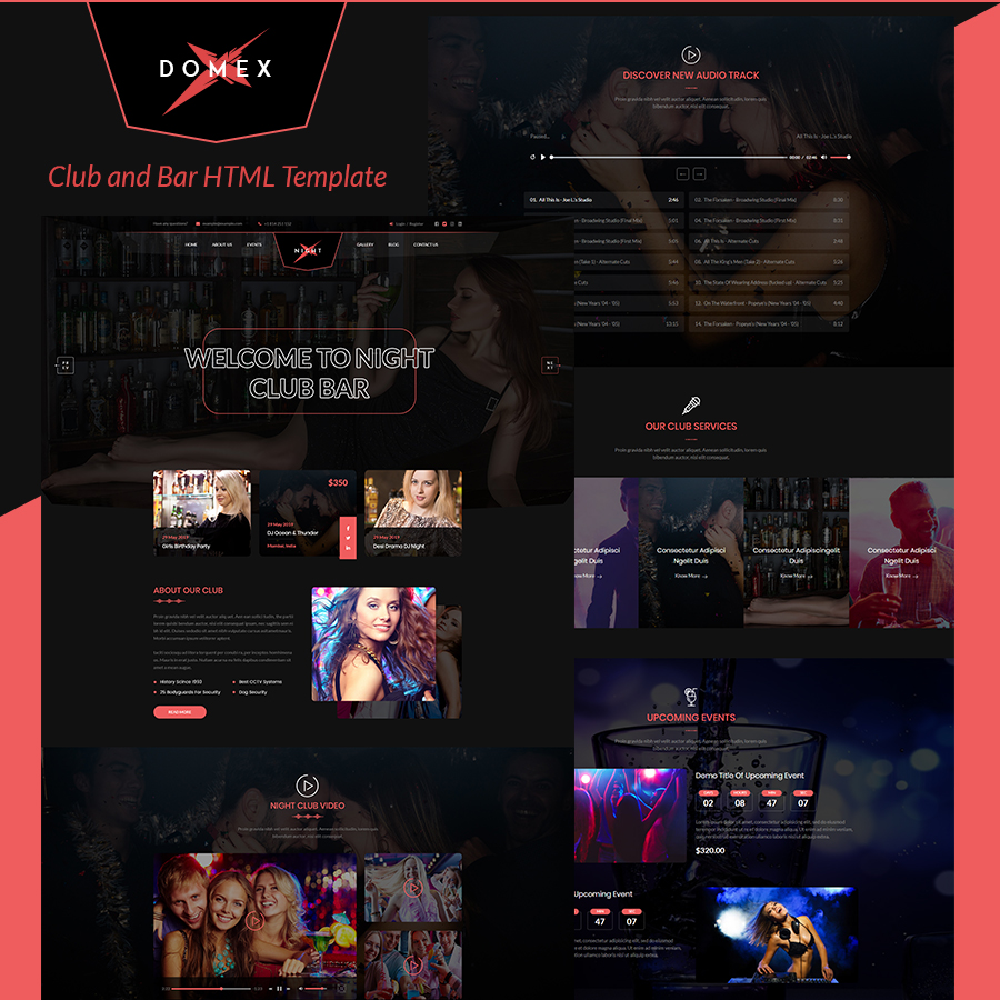 Domex - Night Club HTML Template - 1