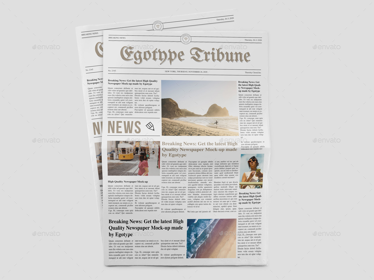 Download Newspaper Mockups by egotype | GraphicRiver