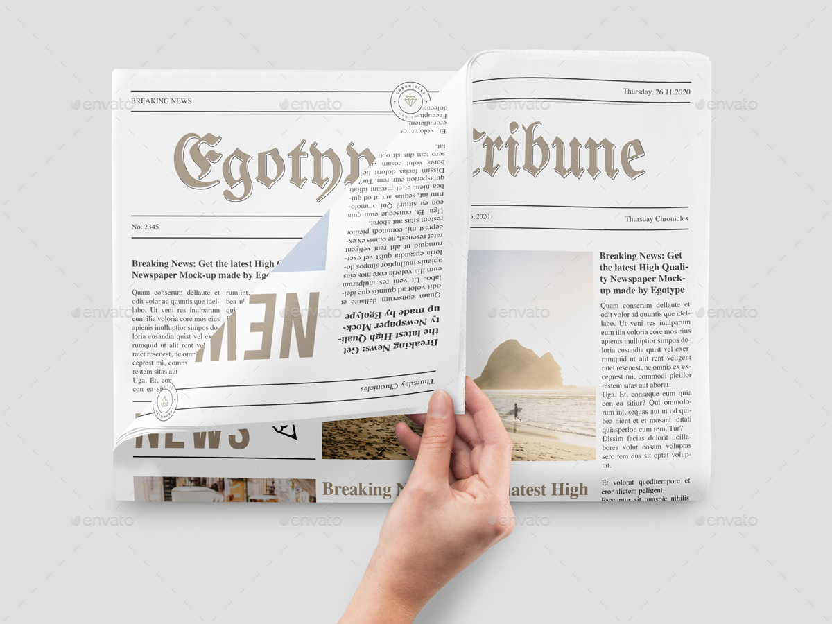 Newspaper Mockups, Graphics GraphicRiver