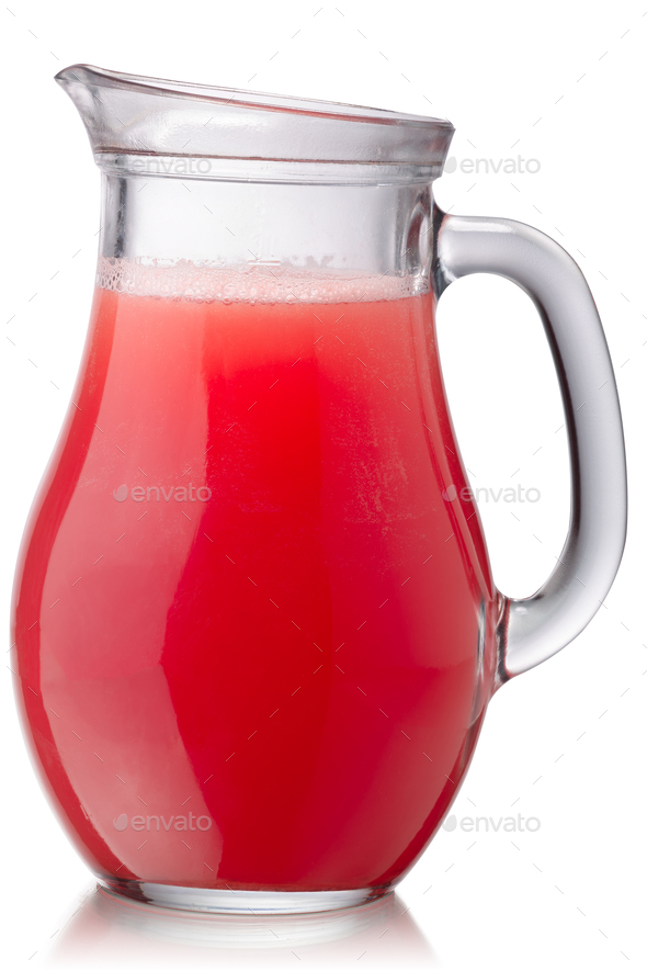 Watermelon juice smoothie jug, paths Stock Photo by maxsol7