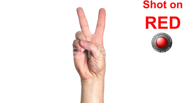 Victory Sign With Fingers Hand Showing alt