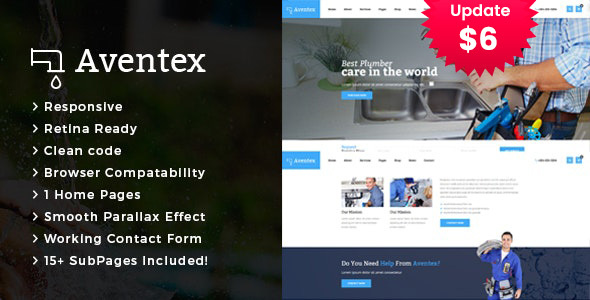 Aventex - Plumber and Construction HTML Template