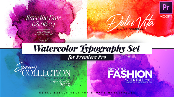 Watercolor Inks Typography