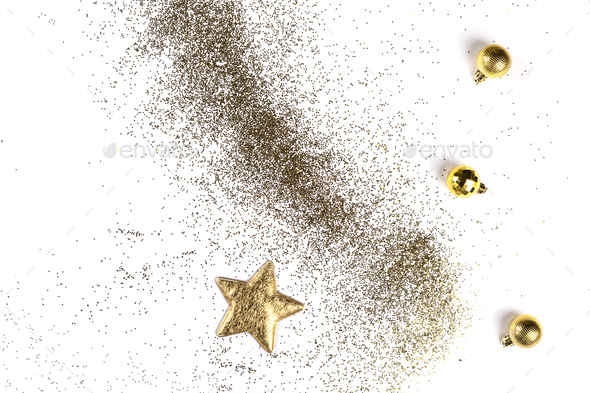 Christmas Flat Lay Background. - Stock Photo - Images
