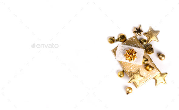 Christmas Flat Lay Background - Stock Photo - Images