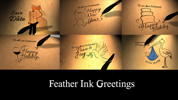 Feather Ink Greetings