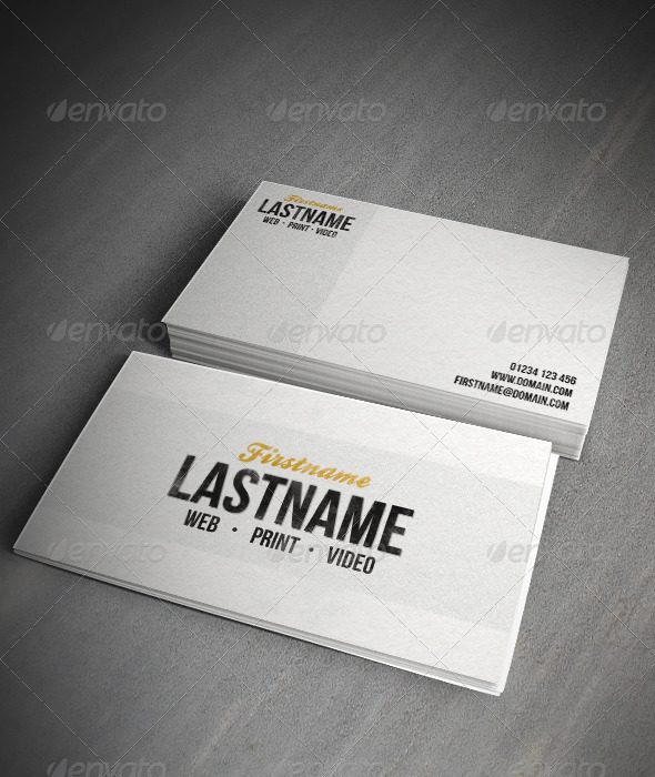 Retro Style Textured Business Card - Business Cards Print Templates