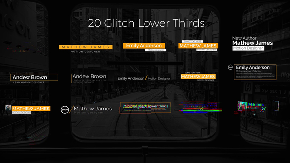 Glitch Lower Thirds - VideoHive 25001972