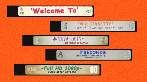 Video Cassette Titles - VideoHive 24873991