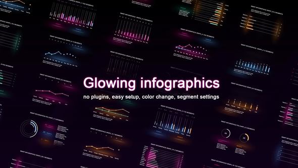 Glowing infographics