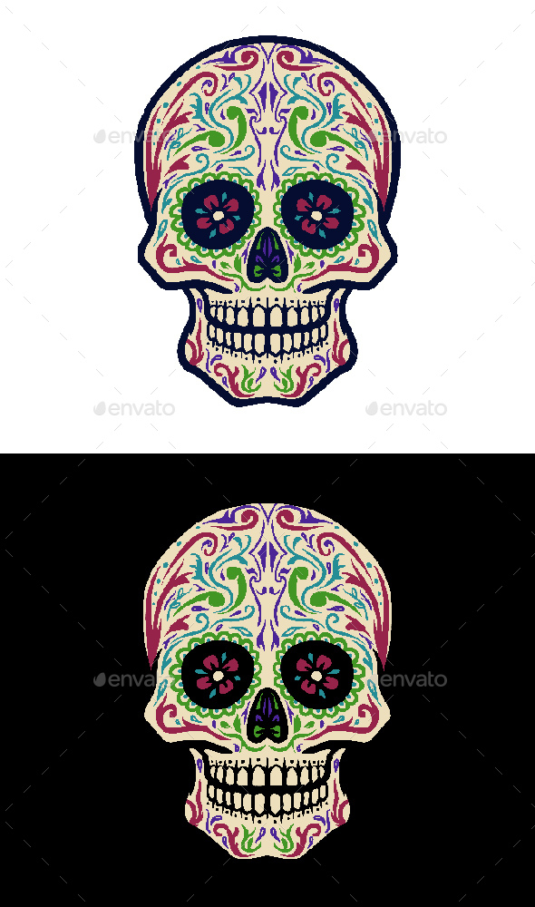 Gothic Sugar Skull, Vectors 