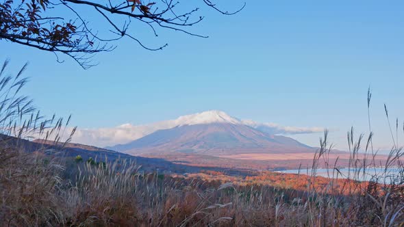 Beautiful nature in Kawaguchiko with Mountain Fuji in Japan alt