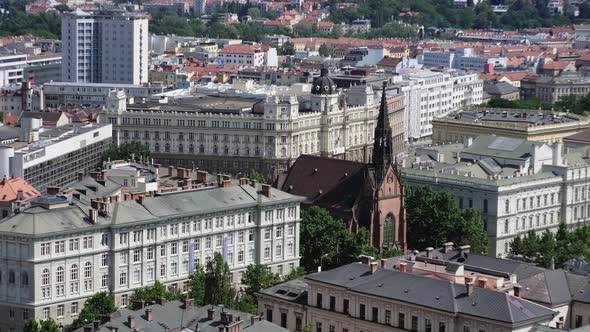 City View of Brno with Municipal Authorities and Gothic Church Czechia alt