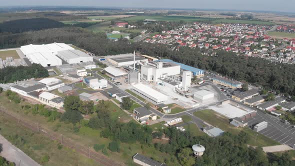 Aerial view of glasswork drone alt