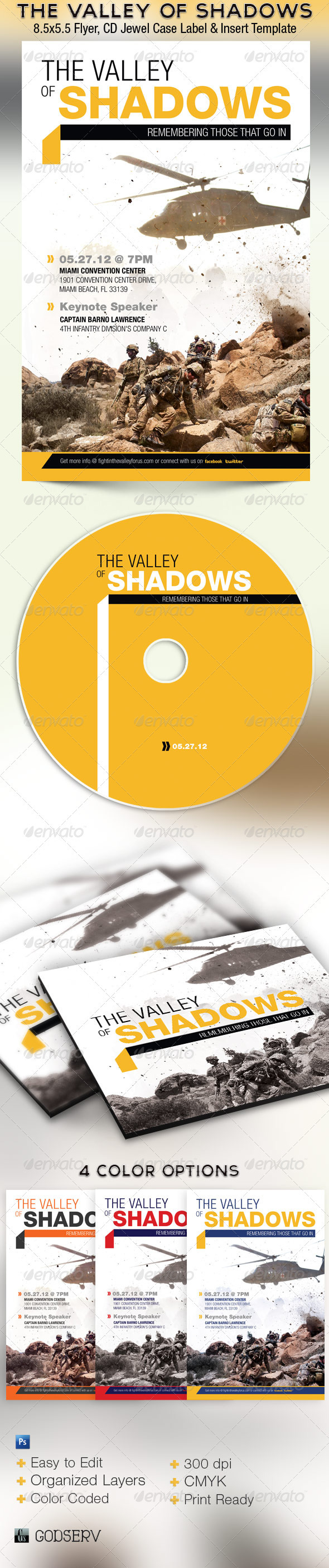 Valley Shadows Flyer CD Template - Church Flyers