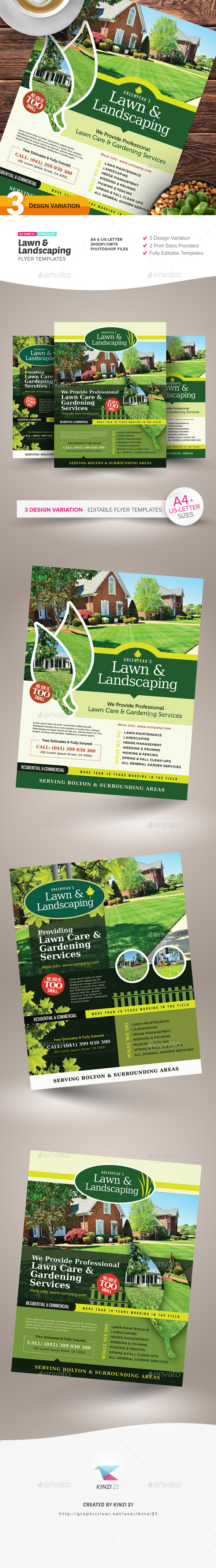 Lawn & Landscaping Flyer Templates For Lawn Care Flyers Templates Free