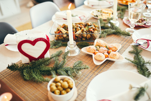 Christmas Dinner Table - Stock Photo - Images