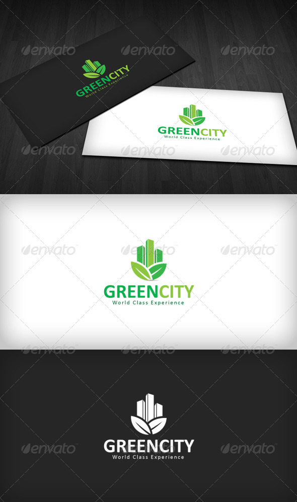 Green City Logo - Buildings Logo Templates