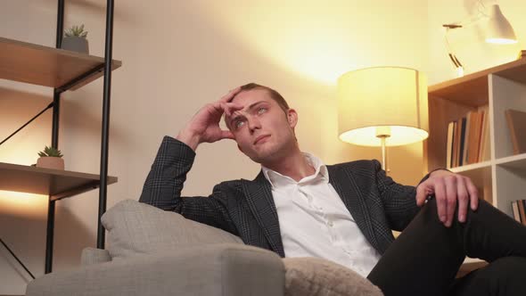 Professional Contemplation Pensive Business Man alt