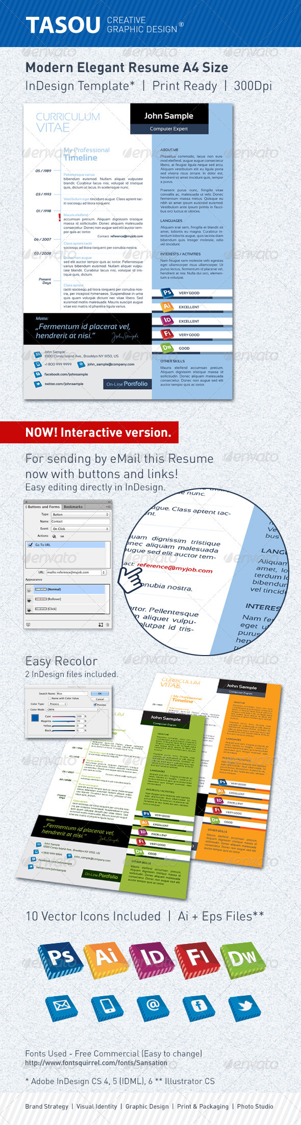 Modern Elegant Resume - Resumes Stationery