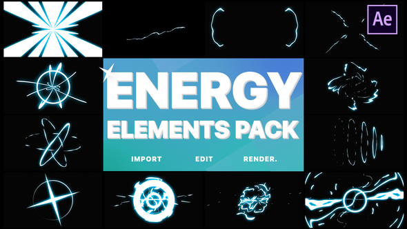Cartoon Energy Elements - VideoHive 25028854