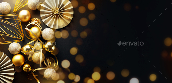 Minimalistic Christmas Flat Lay Background - Stock Photo - Images