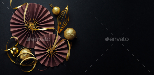 Minimalistic Christmas Flat Lay Background - Stock Photo - Images
