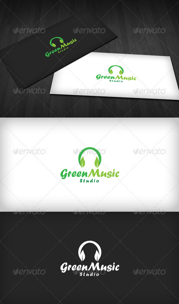 Green Music Logo - Nature Logo Templates
