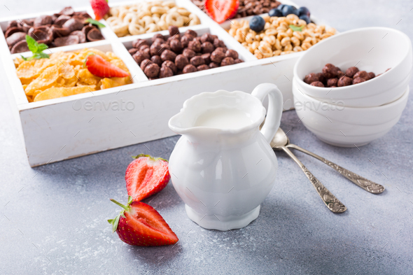Quick breakfast cereals - Stock Photo - Images