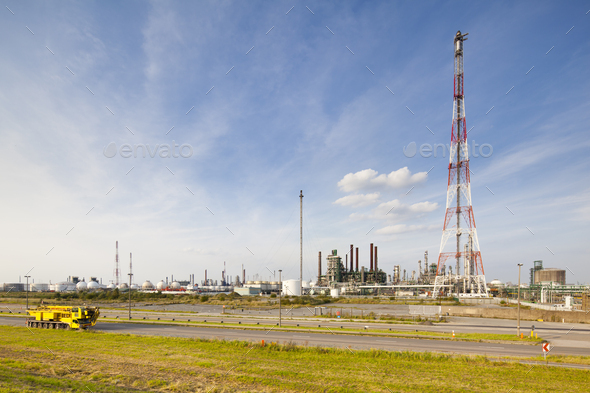 Refinery With Flare Stack