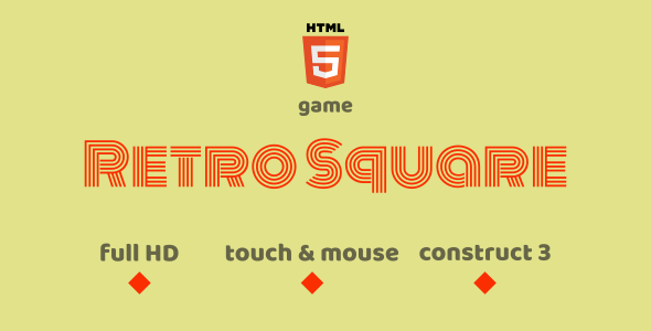 Retro Square - HTML5 Game (Construct3)
