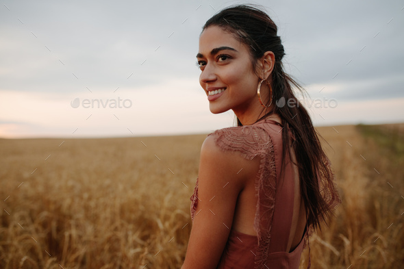 Feeling free in nature - Stock Photo - Images