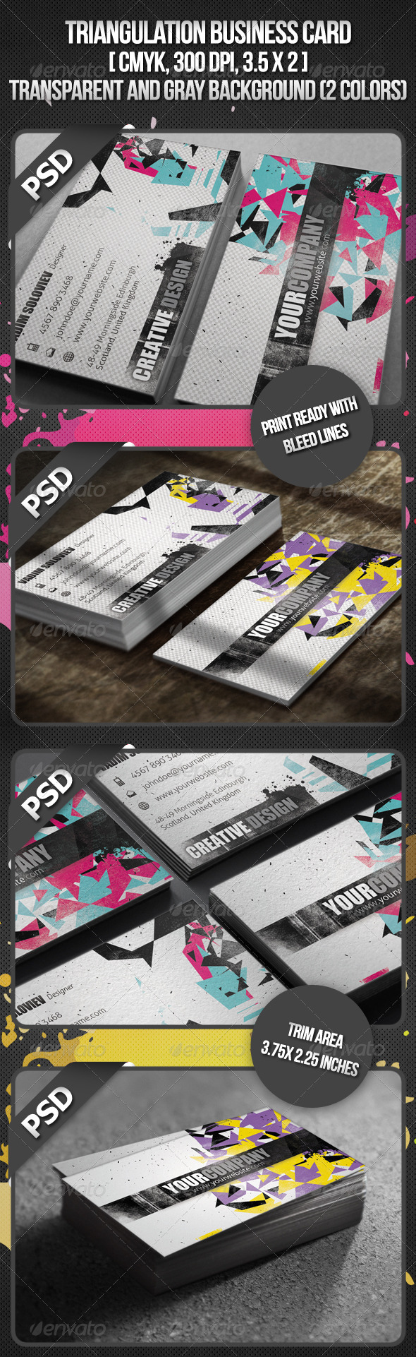 Triangulation Business Card - Creative Business Cards
