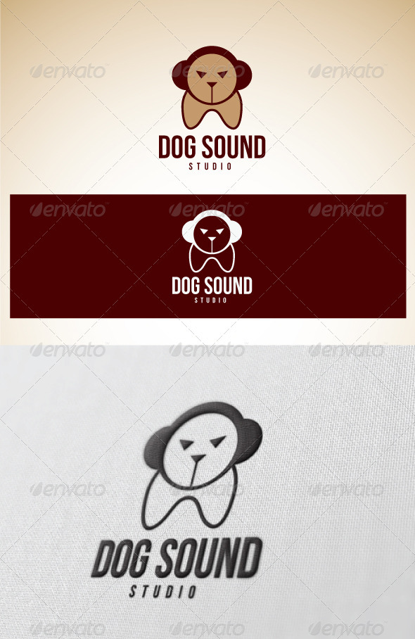 Logo Dog Sound Studio - Animals Logo Templates