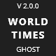 World Times - Newspaper & Magazine Style Ghost Blog Theme - ThemeForest Item for Sale