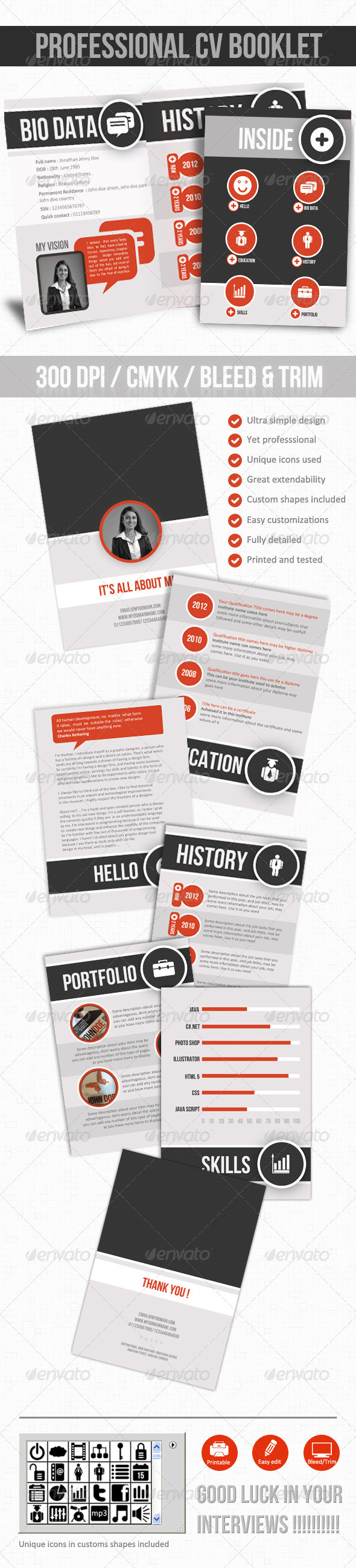 Professional CV Booklet