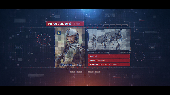 Military Identification Video Displays template preview
