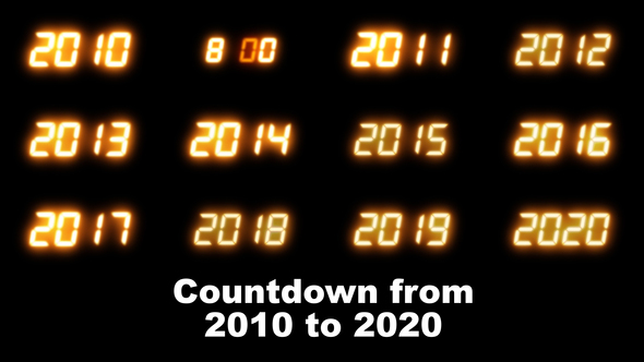 Countdown from 2010 to 2020