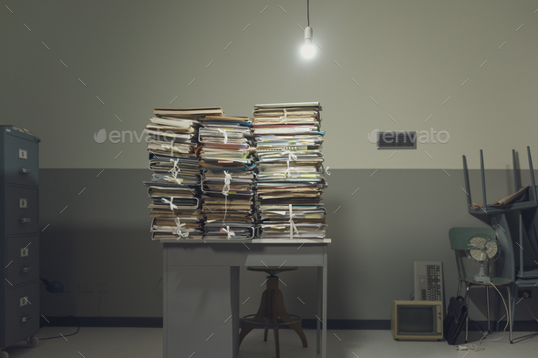 Piles Of Paperwork On The Desk Stock Photo By Stokkete Photodune