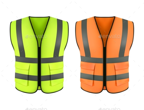 Download Reflective Orange Vest And Green Construction Jacket By Cookamoto Graphicriver