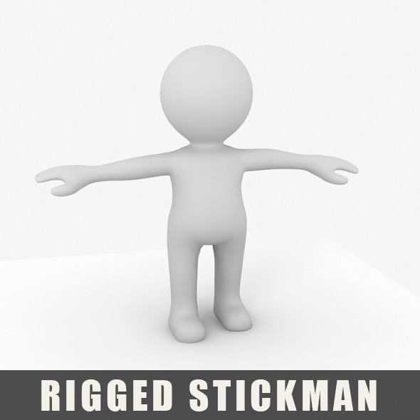 Rigged Stickman Simple - 3Docean 25078228