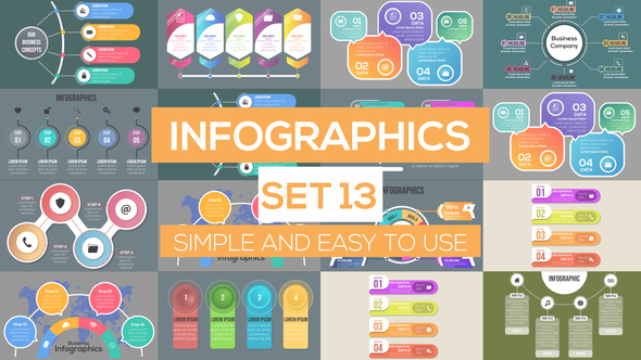 Infographics Set 13 - VideoHive 25078447