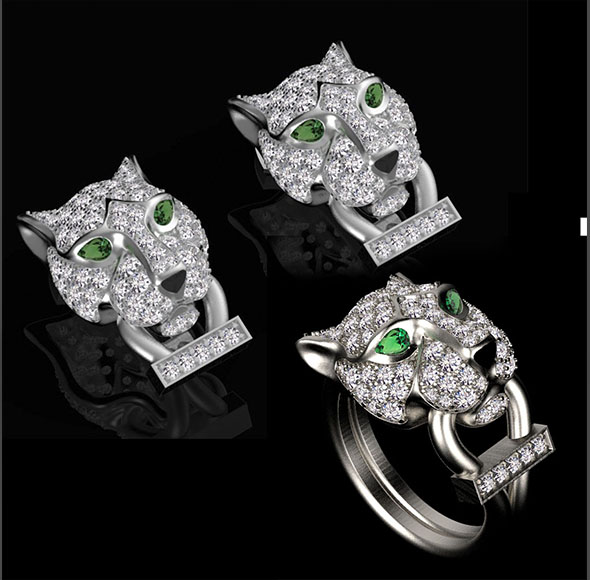 Cartier earrings ring - 3Docean 25079311