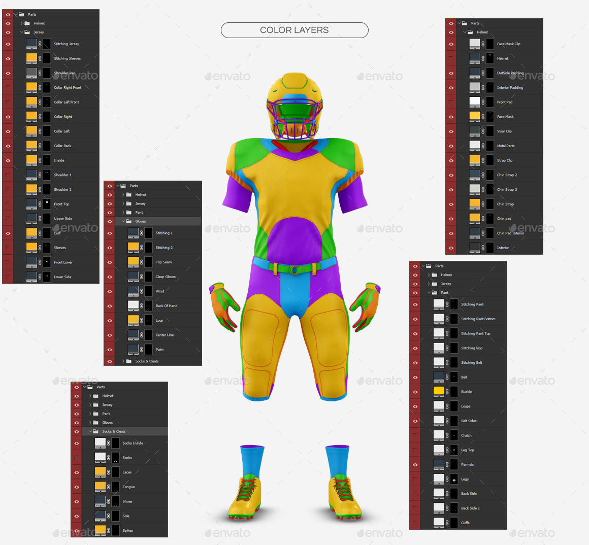 Download American Football Kit Mockup V1 by TRDesignme | GraphicRiver