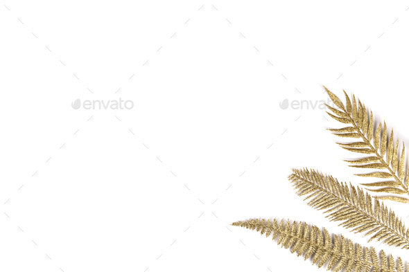 Golden branches, decoration for the background, postcards, poste - Stock Photo - Images