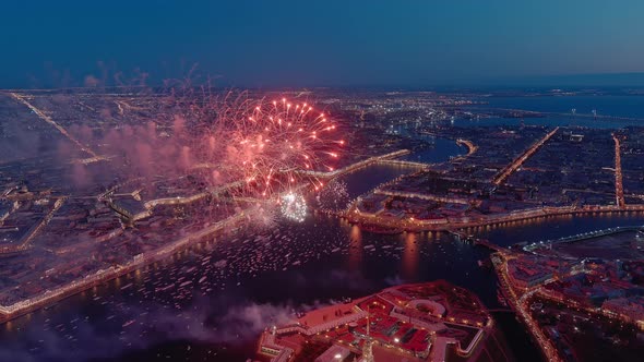 Festive Salute Over the Peter and Paul Fortress in a Significant Victory Day for the Country on May alt