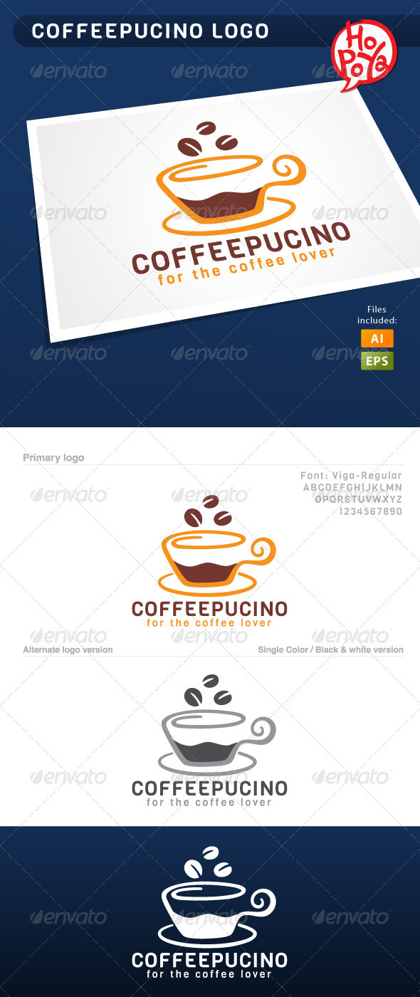 Coffeepucino Logo - Objects Logo Templates