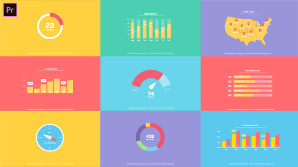 Flat Infographics Toolkit Premiere Pro Template