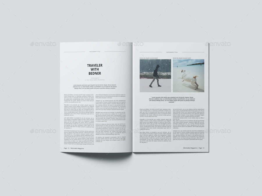 Minimalist Magazine, Print Templates | GraphicRiver