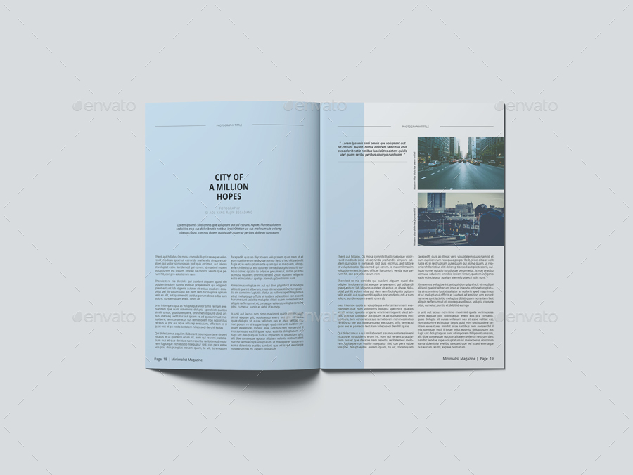 Minimalist Magazine, Print Templates | GraphicRiver